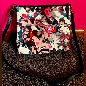 Fossil floral coated canvas crossbody